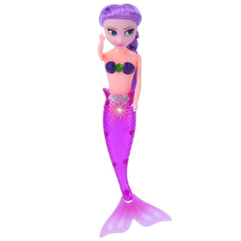 1 buc. Lumină LED rezistentă la apă, păpușă sirenă pentru înot Prinsess, copil, fete, jucărie, baie, spa, piscină