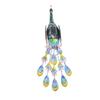 Solar Animal Statue Light Short Peacock Look Back Style LED Water Proof Solar Powered Metal Animal Figurine for Patio