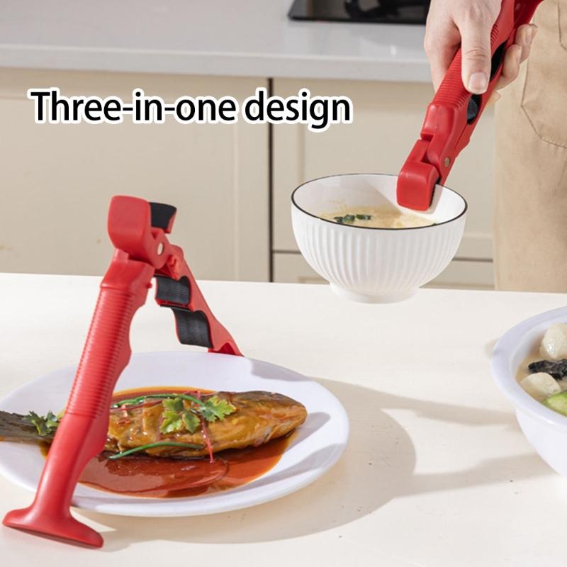 Heatproof Handle Bowl Holder Clamp Heat Resistant Plates Tongs Anti Scalding Hot Dish Gripper for Commercial Use