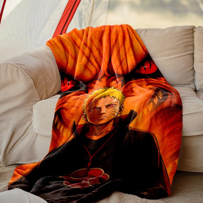 1pc Comfortable Home Print Throw Blanket, Naruto Blanket For Bed and Sofa Use, Special Present For Family