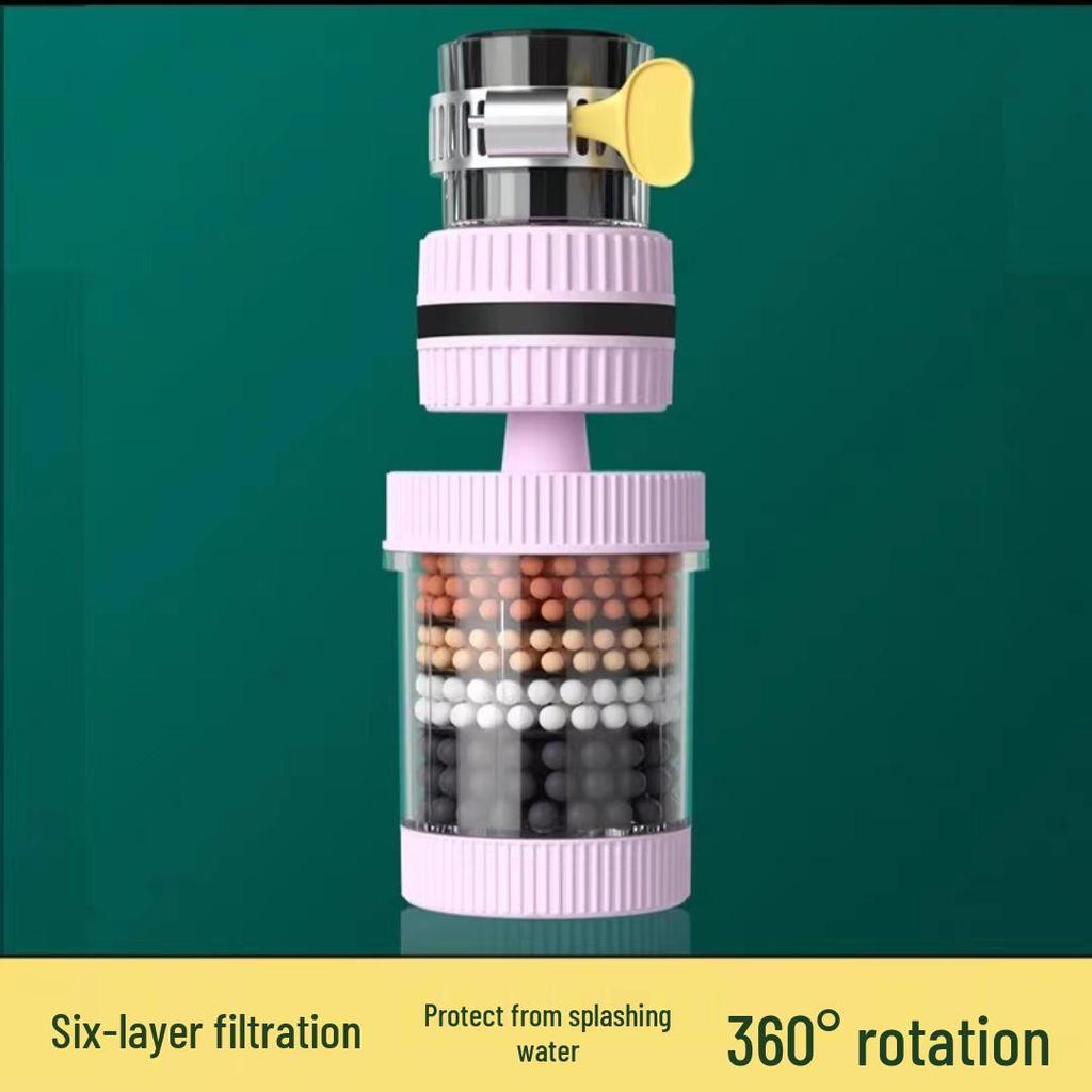 Rotatable Anti-Splash Kitchen Faucet Filter & Water Saver Valve