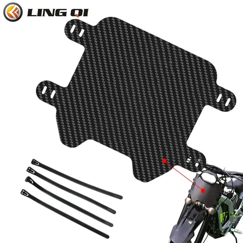 LYNNCHI Modified Carbon Fiber Number Plate Frame Modification Parts For SUR Light Bee X Electric Motorcycle Dirt Pit Bike