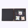DIY Scrapbook Album, Faux Leather Black Card Photo Album with Ring Binding, Memory Book for Journaling, Retro Scrapbook Gift