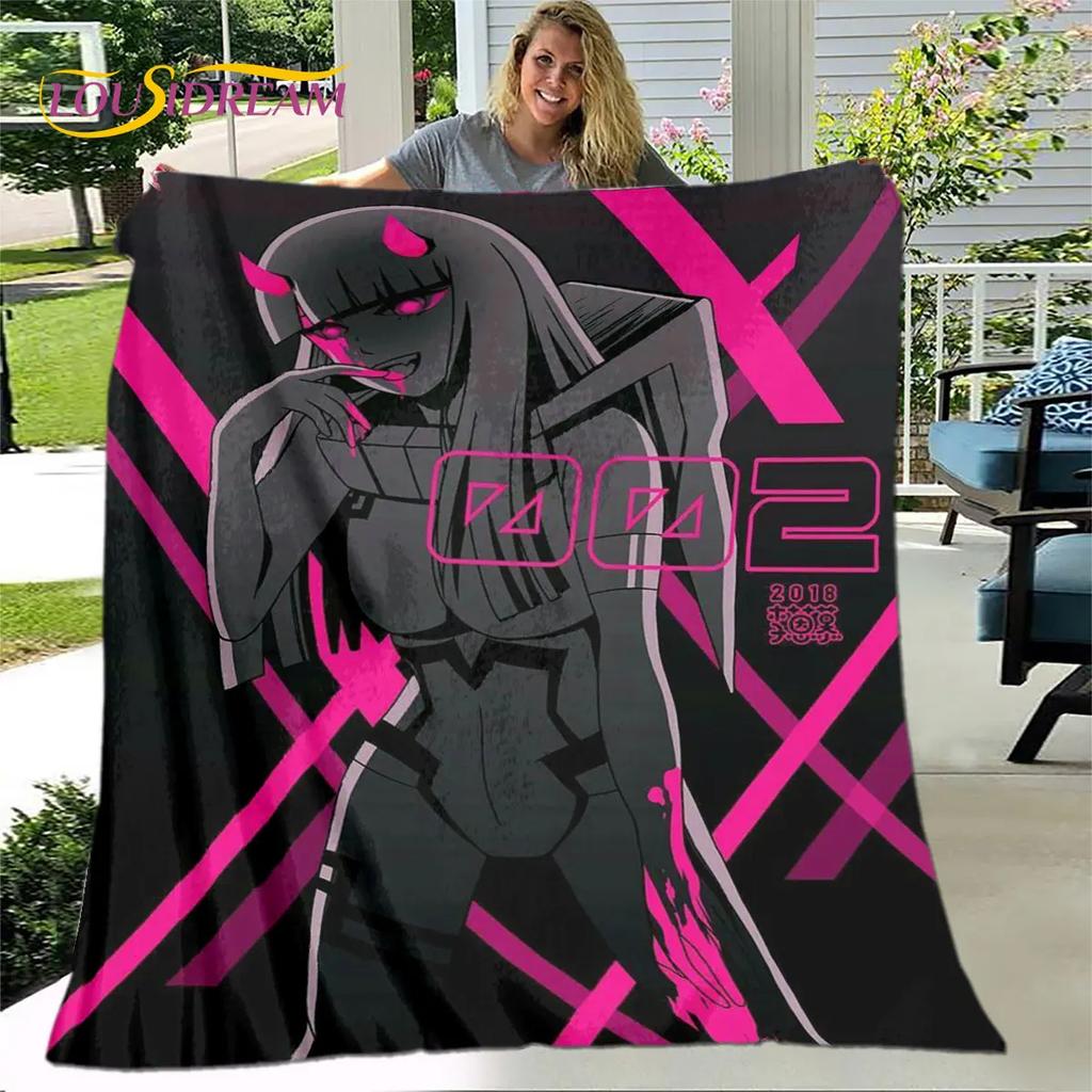 Zero Two DARLING In The FRANXX  Soft Plush Blanket,Flannel Blanket Throw Blanket for Living Room Bedroom Bed Sofa Picnic Cover