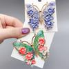 Women Brooch Flower Decor Butterflies Pin Sweaters Collars Shape Brooch Hats Bags Coats Scarves Versatile Accessory