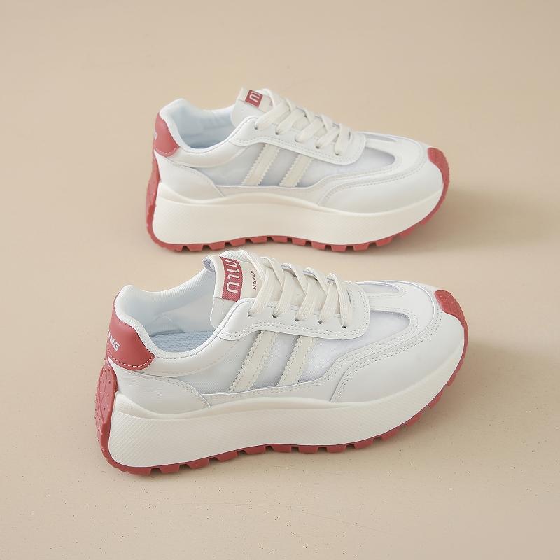 CRLAYDK Summer Women's Non Slip Tennis Platform Walking Shoes Breathable Casual Sneakers Comfort Lace-up Stylish Trainers