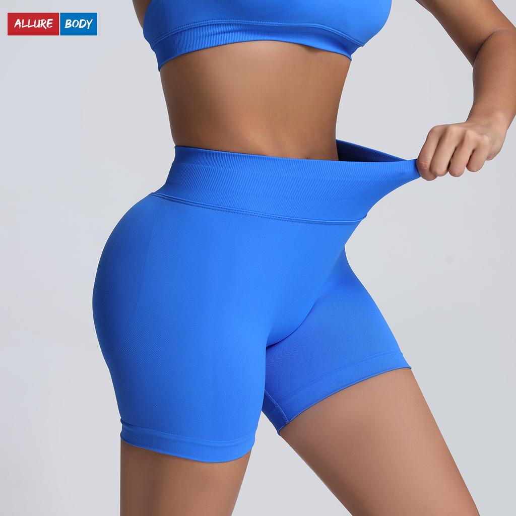 Seamless Matte High Waisted Yoga Shorts, Cinching And Lifting Hips, Tight Fitting Women'S Fitness Pants, Worn As Outerwear Running Shorts