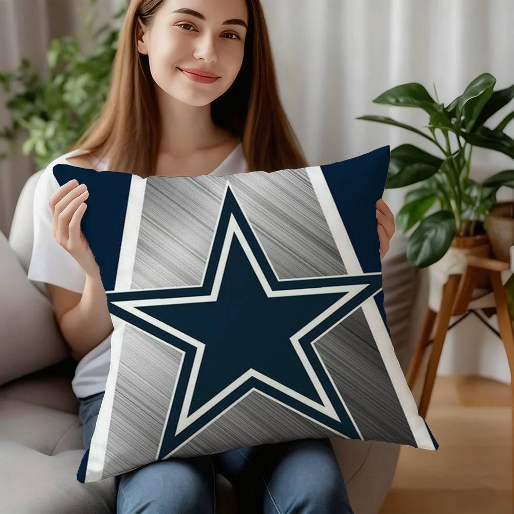 Чехол на подушку Rugby D-DallaS C-CowboyS, плюшевая ткань, мягкий чехол, двусторонний принт, чехол для подушки, домашние подарки 12x12Inch