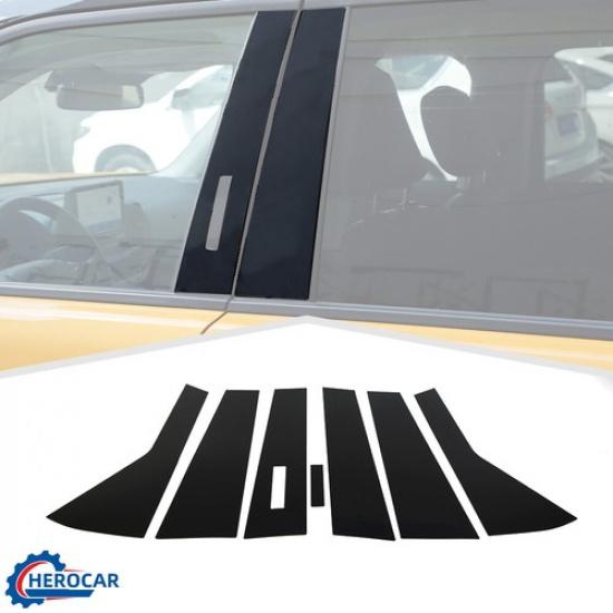 7x Exterior Window B Pillar Trim Sticker For Ford Bronco Sport 221-2025 Black