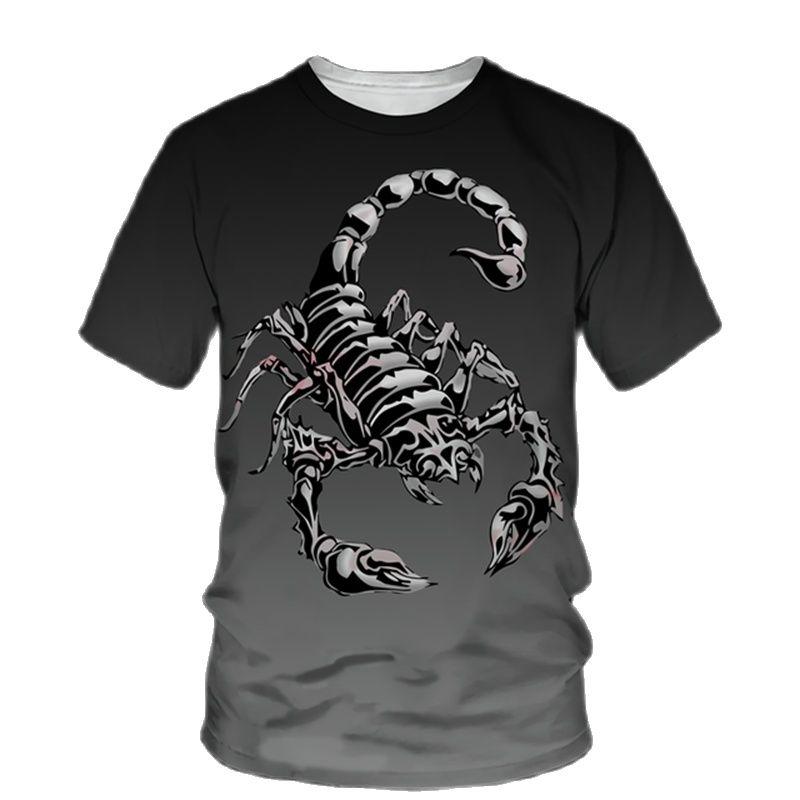 3D Printed Scorpion T-shirt Men s Fun Insect Pattern T-shirt XS