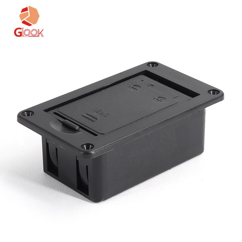 

Electric Guitar & Bass 9V Battery Compartment with Square Pattern. чёрный