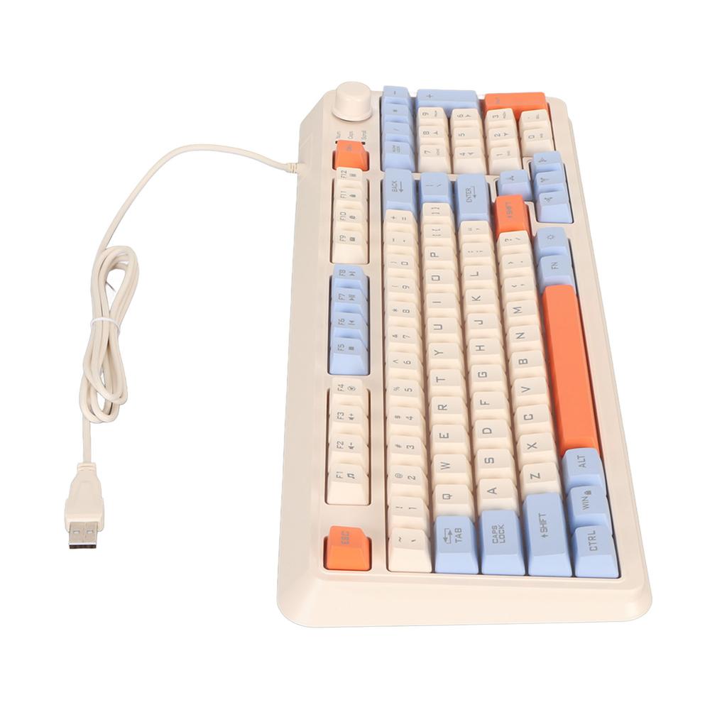 Gaming Keyboard Colored Backlit Wired 94 Keys Keyboard for Desktop Computer Notebook