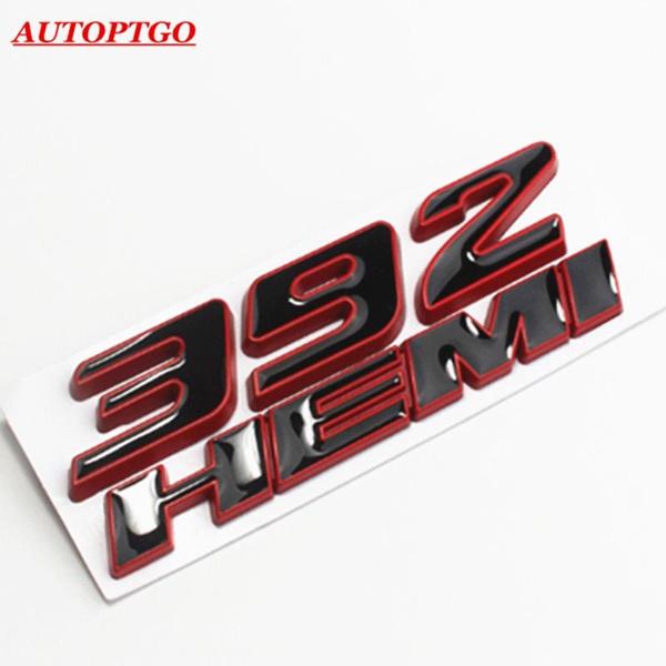 Červeno/Černý Auto 3D Nápis 392 Hemi HEMI392 Znak Odznak Logo