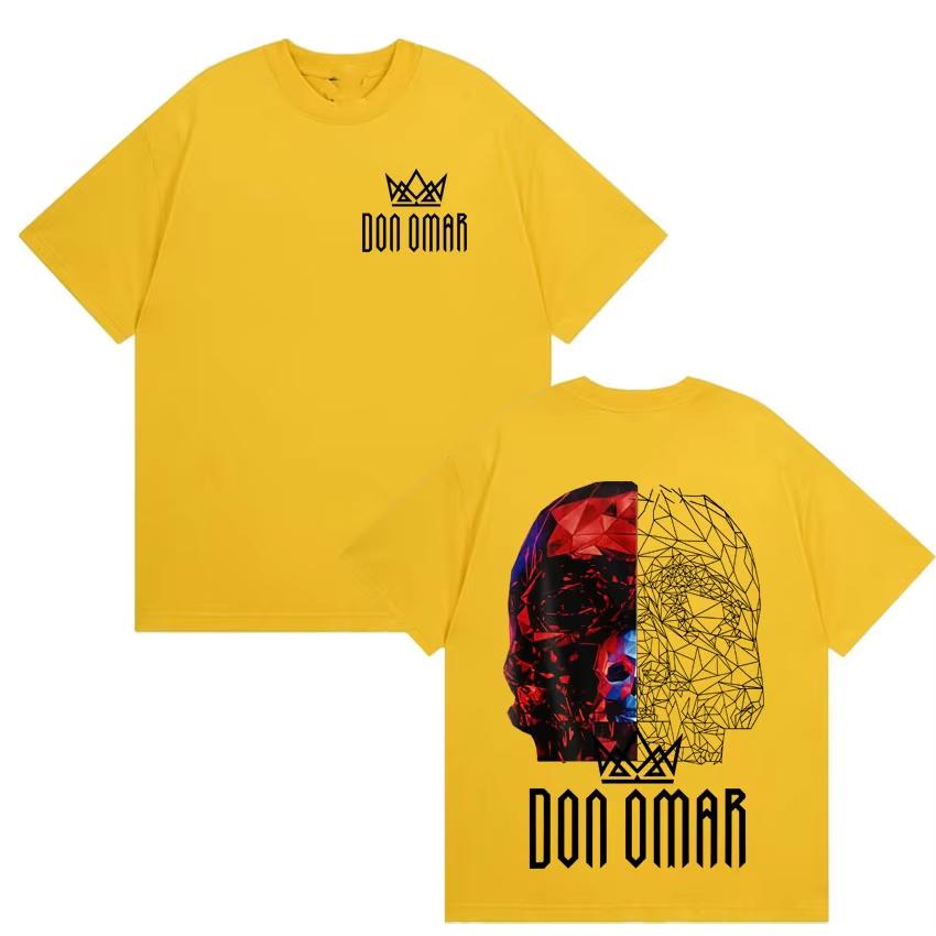 Rapper Don Omar Tour 2026 Print T-shirts Mens Women Aesthetic Tee Shirts Hip Hop Hot Sale O-Neck Gothic Cotton Oversized T-shirts