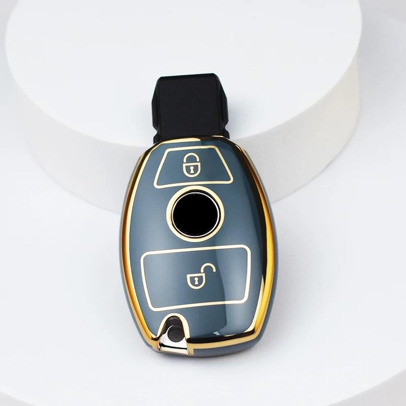 Car Key Case Cover Key Bag Accessories For Mercedes Benz A B C S Class Amg Gla Cla Glc W176 W221 W204 W205 Shell Fob Keychain