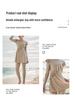 European & American Long-Sleeve One-Piece Swimdress with Slimming Pants