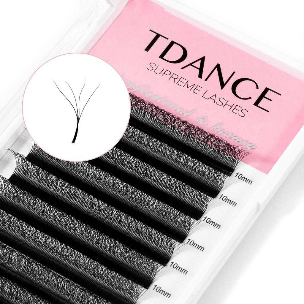 3D 4D 5D 6D Vorgefertigte Fans Wimpernverlängerung W Style Faux Mink Natürliche Soft Bloom Lash Automatische Blüte Volumen Wimpern