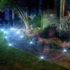 1pcs 12-LED Solar Power Buried Light Under Ground Lamp Outdoor Path Way Garden Decking Warm White Light Lawn Lamp