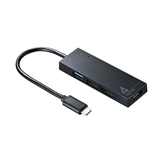 Sanwa Supply USB Type-C Combo Hub (4 ports) Black USB-3TCH7BK