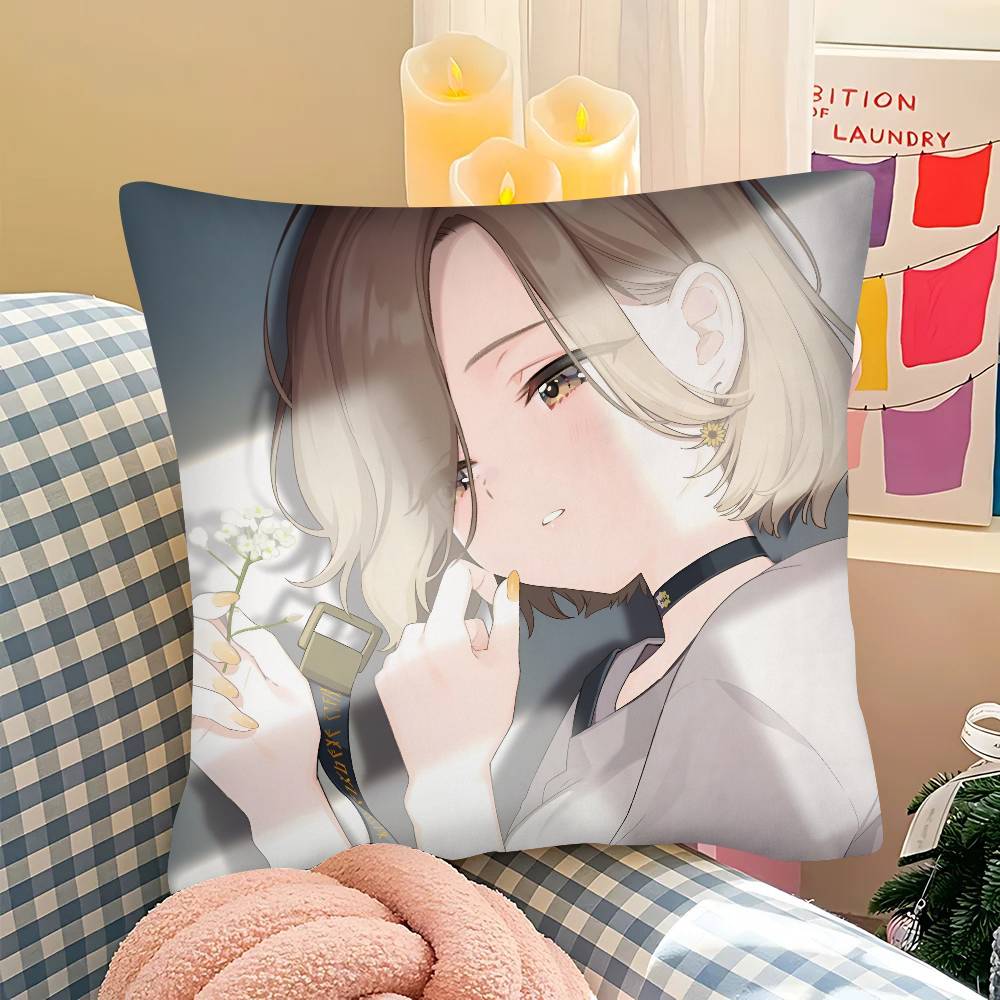 

pc MMILGRAM Mahiru Pillow Case Fashion Square Pillowcase Bedroom Sofa Room Ins Decoration Leisure 40x40 cm
