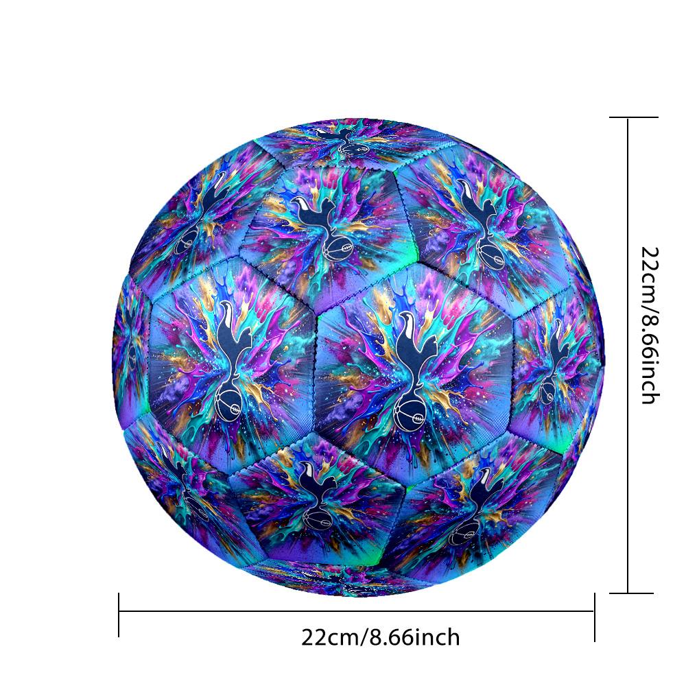 Tottenham Hotspur Theme Soccer Ball Size 5 Soccer Ball Soft Touch Professional Training Football for Outdoor Sports