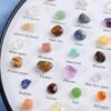 Gems from All Over The World ,32 Types of Natural Crystal Gemstone Moon Shaped Set, Rocks Set with Educational Display Case