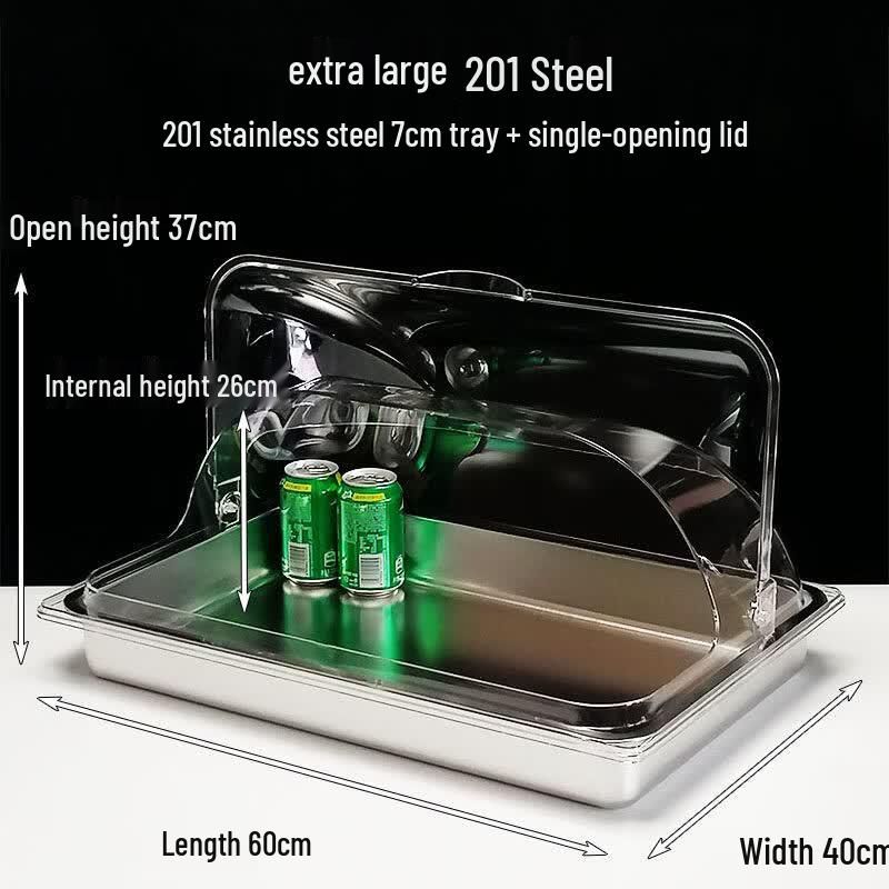 

Commercial Stainless Steel Food Display Tray with Lid