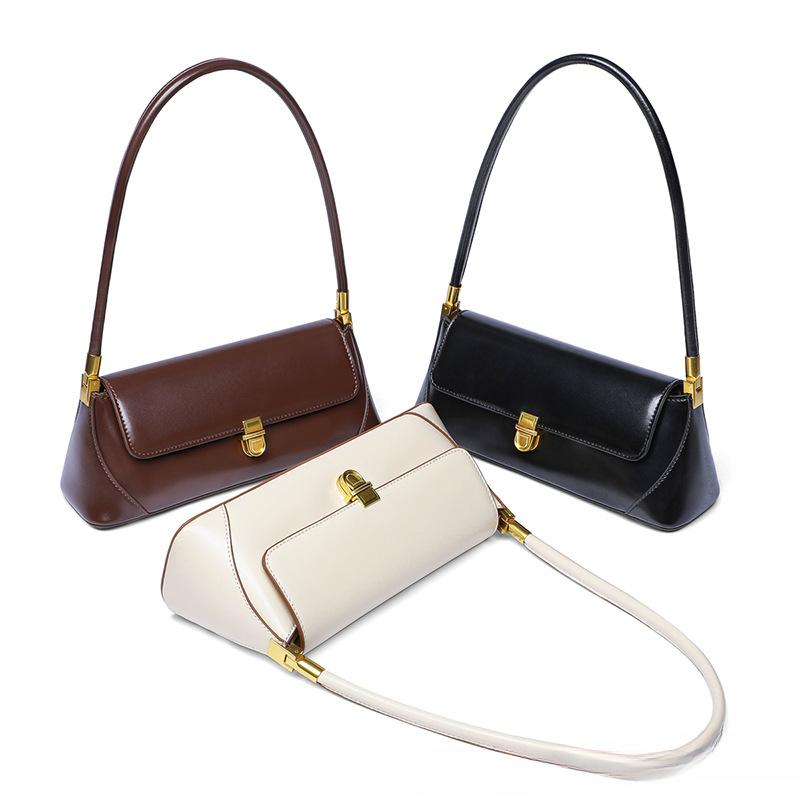 Women's Bag Fashion Armpit Bag Women's Leather Bag Baguette Bag Niche Retro Diagonal Shoulder Bag