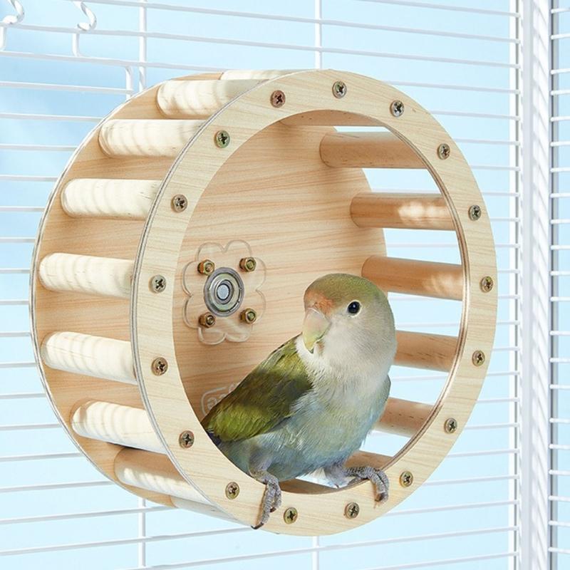 Multifunctional Chew Resistant Wood Perch for Parrots Cage Toy Cage Mount Swing Bed For Stress Relief And Play