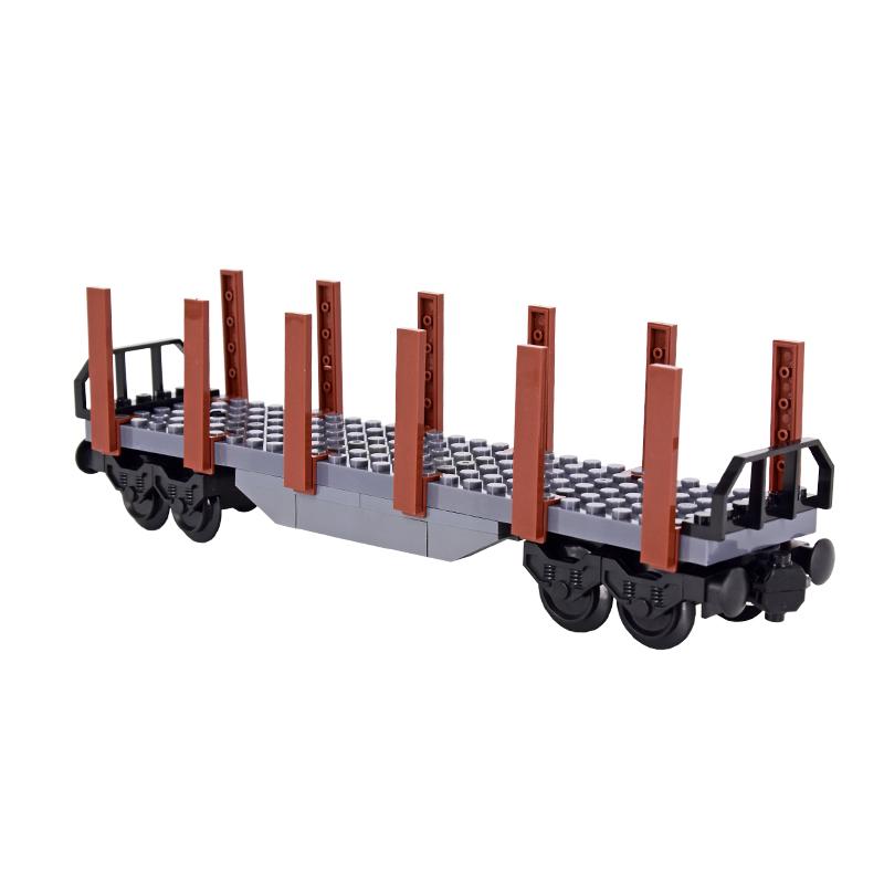 Creative Expert Creative City Box Truck 8-wheeled Wooden Pile Truck Brick Block Children's DIY Toy Gifts