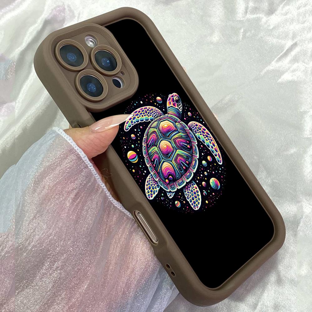 JT472 Żółw morski w kosmosie, dla iPhone 17 16 15 14 13 Pro Max Samsung S26 S25 Ultra A17 A07 A56 A16 Xiaomi 15T Redmi 15c 14C Miękkie etui
