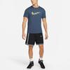 Nike Floral Large Logo Casual Sport Crew Neck Short Sleeve T-Shirt Men Tops Lightning-Blue DV1215-437