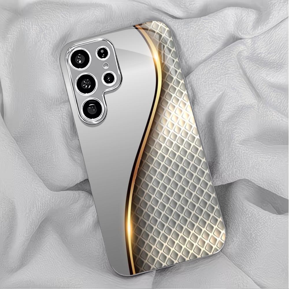 PhoneCase Luxury Simplicity High-end Electroplating Glass PhoneCase for Samsung Galaxy S26 S25 S24 S23 S22 S21 FE,Ultra,Plus