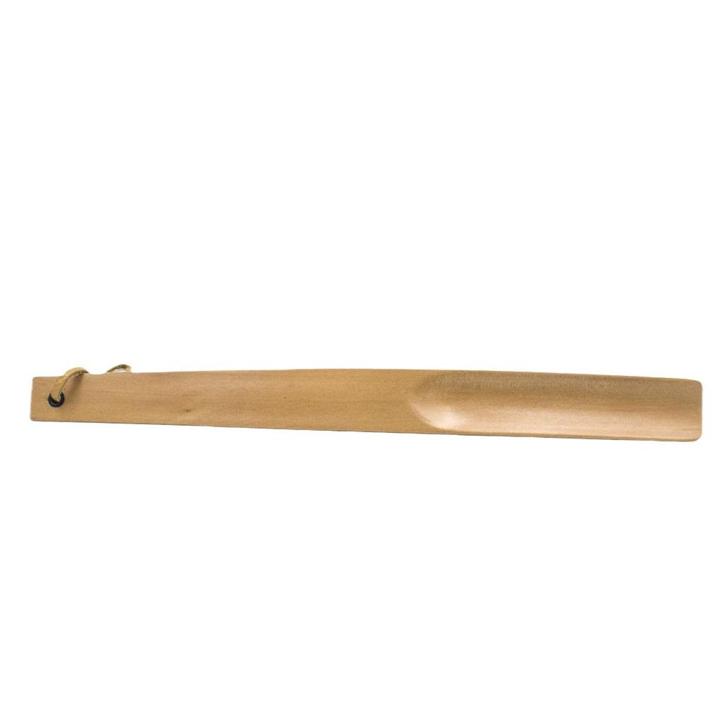 Solid Wood Shoehorn - Convenient 38cm Shoe Lifter for Home, Hotel, Pregnant Women, and Elderly