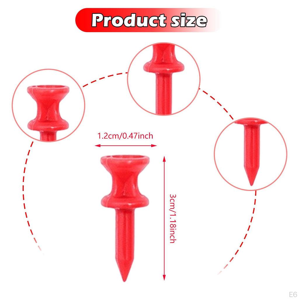 50 Pieces Golf Tees Ball Holder Exercise Accessories Hitting Equipment Golfing Practicing