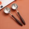 Stainless Steel Long Coffee Scoop Spoon Wood Handle Measuring Spoon Tea Scoop Spoon  Kitchen Tool