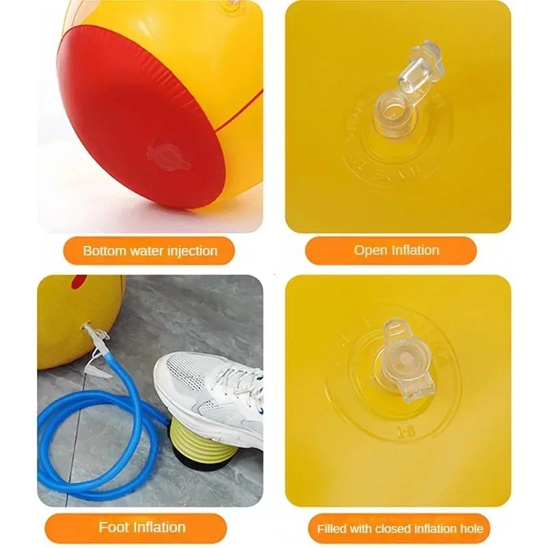 Ebeveyn Çocuk Dış Mekan Oyuncakları Devrilen Boks Dinozor Şişirilebilir Vurma Torbası Erkek Çocuk Oyunları Parti Sosyal Spor Oyunları