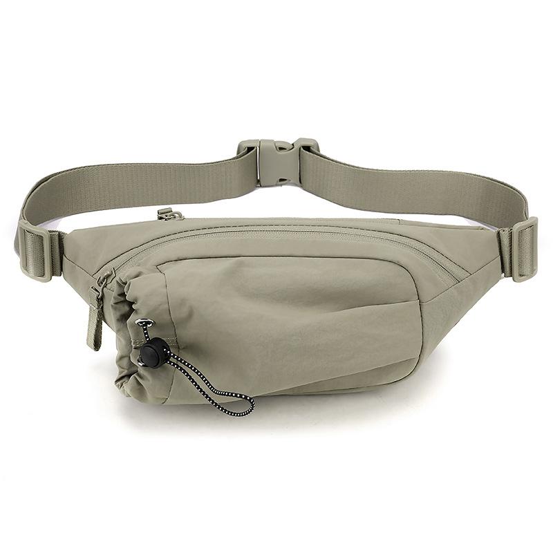 Men's Outdoor Waist Bag Water Kettle Bag Solid Color Mobile Phone Bag Chest Bag Crossbody Bag