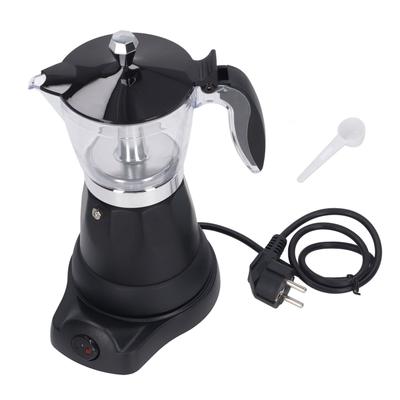6 Cup 300ML Coffee Maker Portable Transparent Top Electric Italian Coffee Pot Machine for Home EU