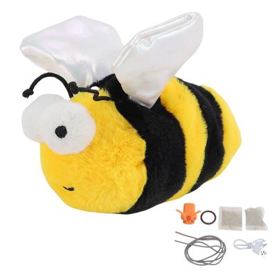 Interactive Flapping Bee Cat Toy Plush Lifelike Enhance Exercise Simulation Electric Cat Sound Toy for Indoor Kitten