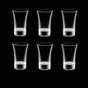 6pcs Set Transparent Spirit Cup 20ml Thick Bottom Small Wine Glass Bar Specific Liquor Goblet Vodka Tequila Cups Drinkware Party
