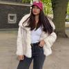 Winter European And American Style Imitation Fur Coat Women'S Lapel Long-Sleeved Temperament Commuter Fur Coat