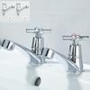 Baterie Premium Crom Baterii Baie Interfață Universală Apă Caldă Rece Tradițională pentru Lavabo Chiuvetă Vanity Accesorii Baie