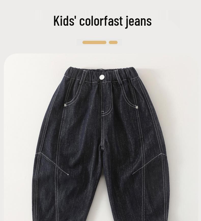 Beiteng Leichte Frühjahrs-/Sommerjeans für Jungen - Lässige Kinderhose im koreanischen Stil