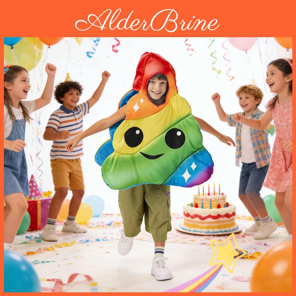Halloween Kids Costume With Colorful Poop Design For School Events And Festive Parties