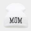 Autumn Winter DAD MOM Embroidery Round Machine Knitted Hat Mom Dad Knitted Hat Cold Hat