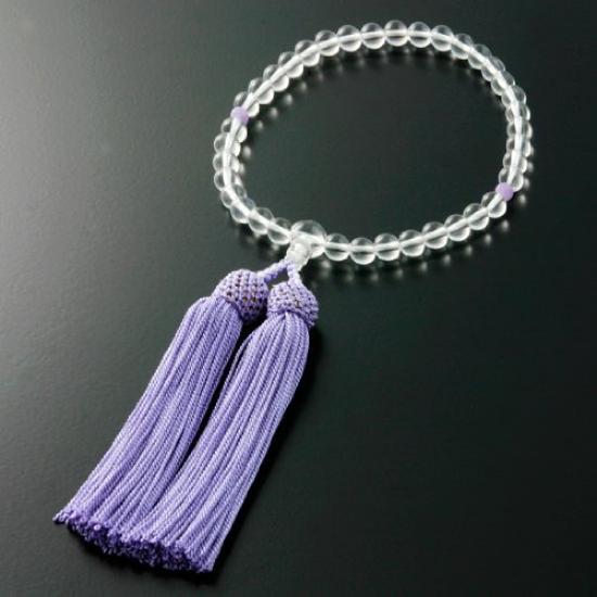 Mărgele de rugăciune Hayashi pentru altar budist Kyoto, pentru femei, cu ciucure din mătase pură, cristal autentic, 2 ceruri, geantă de piatră Fujimoon, mărgele de rugăciune Kyoto, pot fi folosite
