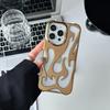 3D Flame pattern Phone Case for iPhone 16 15 13 12  ProMax 11 14 Plus Fashion Hollow Slim Shockproof Protective soft Cover