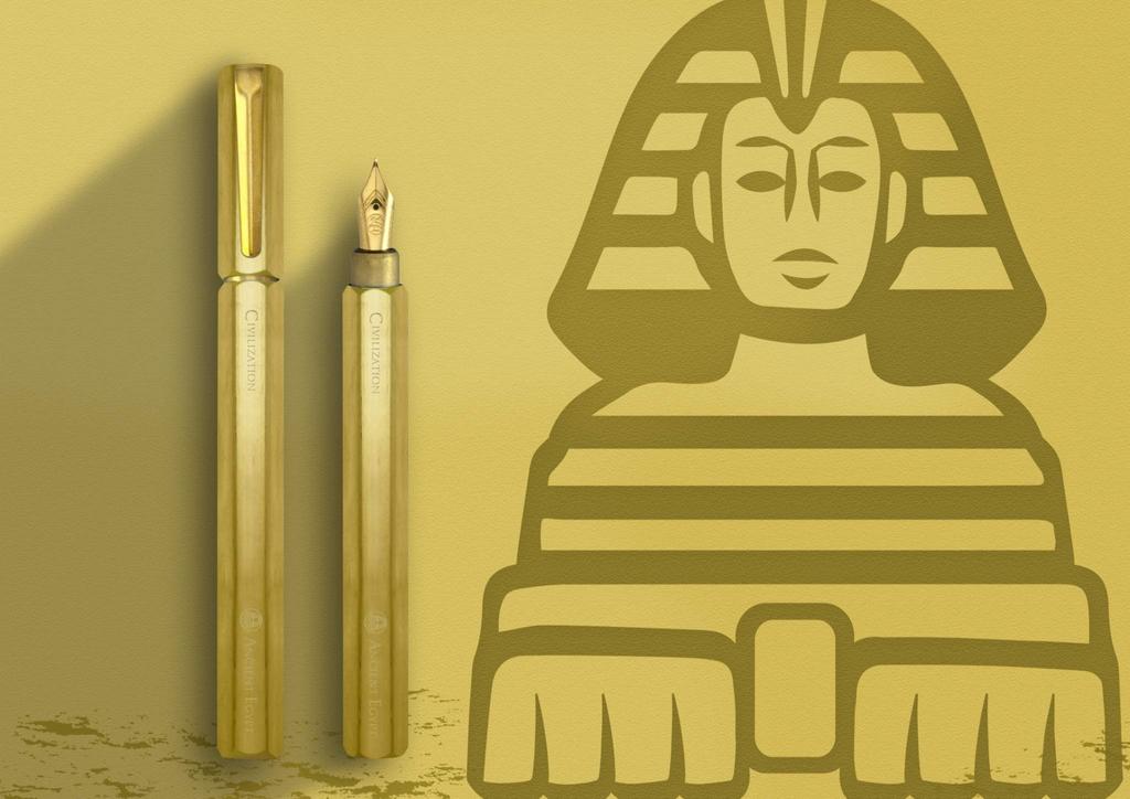 IWI Fountain Extra Fine Ancient Pen, Nib, Civilization Egypt, IWI-9S950-BR