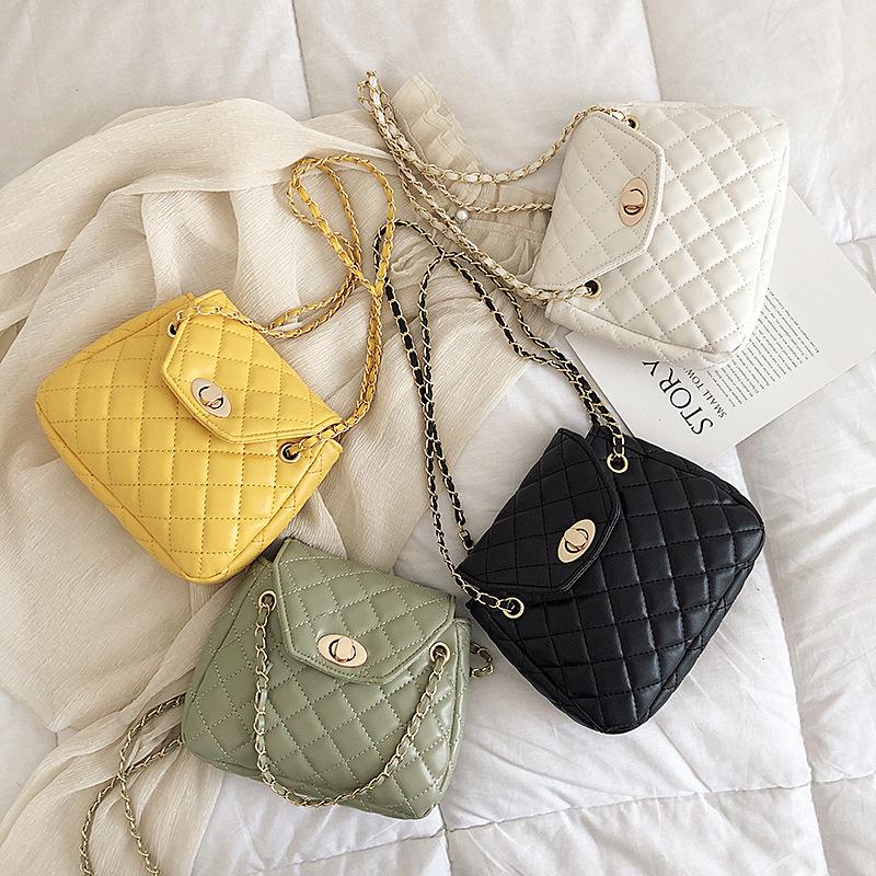 SCIONE Popular Bag Handbags Summer Small Fresh Messenger Bag Shoulder Bag Small Fragrance Rhombus Chain Bag